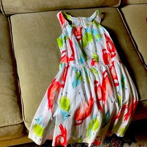 Girls sundress with colorful birds!